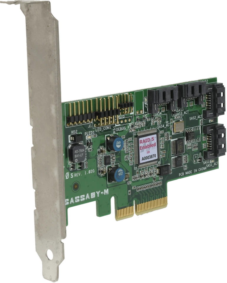 IBM Marvell SASSABY-M VA2400S SATA SAS RAID Controller PCIe x4 FAU46A3460 - Bild 1 von 4