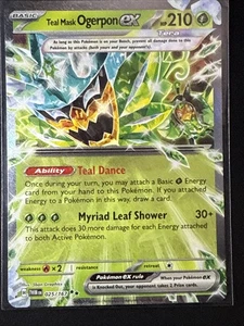 Máscara verde azulado Ogerpon ex 025/167 Sv06: Twilight Masquerade Holo - Imagen 1 de 2