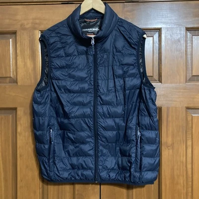 Hawke & Co. Mens Size Large L Navy Blue Quilted Puffer Vest Full Zip - Image 1 of 4