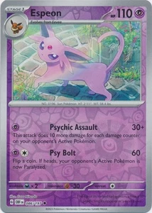 Espeon 086/197 Reverse Holo Obsidian Flames OBF Pokemon Card - NM - Picture 1 of 1