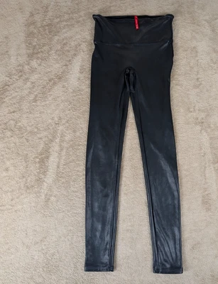 Spanx Women's Medium Faux Leather Compression Leggings  22965 GUC - Image 1 of 4