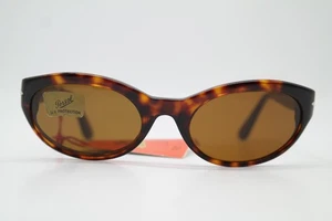 Vintage Sunglasses Persol 854 Brown Silver Oval - Picture 1 of 6