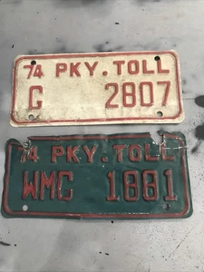 2 Vintage 1974 Parkway PKY. Mautkennzeichen G 2807 WMG 1881 - Bild 1 von 2