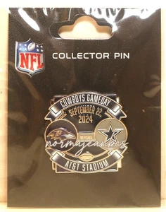 2024 SEASON BALTIMORE RAVENS VS DALLAS COWBOYS 9/22/24 GAME DAY PIN – NEW - Picture 1 of 2