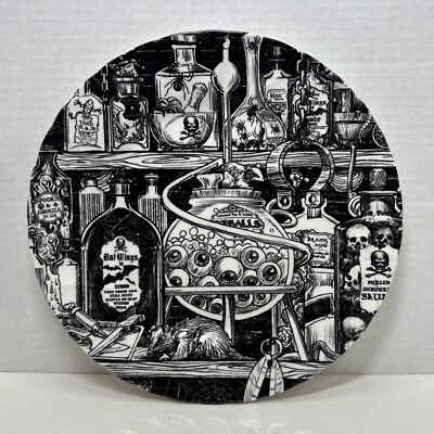 Керамическая обеденная тарелка Witches Apothecary Halloween Black Design 10 дюймов ROYAL WESSEX - Изображение 1 из 4