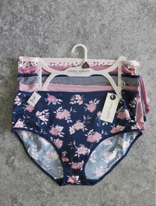 (#106) Laura Ashley Ropa Interior Bragas Florales 5 Pares Talla L - Imagen 1 de 5