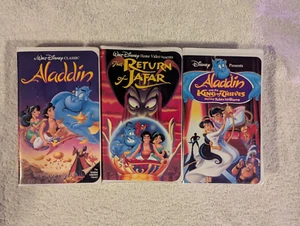 Disney Aladdin Trilogy (VHS) Aladdin, The Return of Jafar, The King of Thieves - Imagen 1 de 10