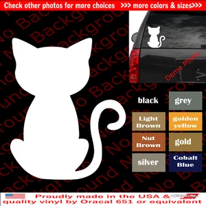 Cat Vinyl Die Cut Decal Sticker - Silhouette Pet Animal Kitten Kitty AM041 - Foto 1 di 28