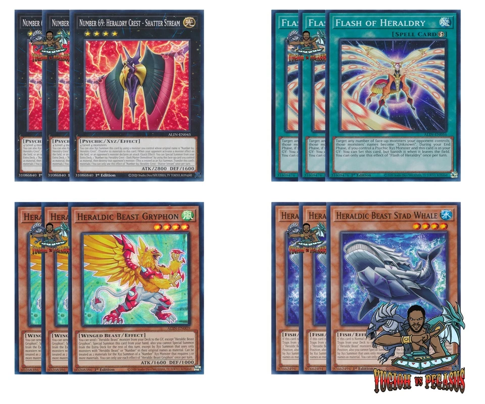 Yugioh! Number 69 Heraldic Beast Gryphon Flash of Heraldry Stad Whale Deck ALIN - Image 1 of 1