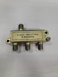  3-Way Coax Video Splitter Digital HD Cable TV RG6 F 5-900 MHz 1x3 - Picture 1 of 1