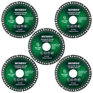 5pcs Glass Cutting Disc for Angle Grinder, 4.5"X 7/8” Glass Ceramic Diamond Cutt - Picture 1 of 6