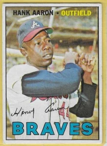 1967 Topps Hank Aaron Braves #250 VG - Picture 1 of 2