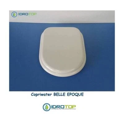 Copriwater Cesame  BELLE EPOQUE BIANCO Cerniera Cromo-Sedile-Asse Wc - Immagine 1 di 3
