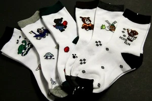 6 Pairs KID'S COTTON CREW SOCKS 6-8 WHITE GRAY BOY'S/GIRL'S fit shoes 12 to 2 - Picture 1 of 5