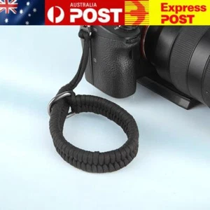 Handmade Woven Camera Wrist Strap Ouick Release for DSLR Mirrorless (Black) AU - Picture 1 of 9