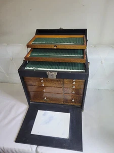 Antique Gerstner & Sons Model 10E Tool OAK Cabinet Drawers Dental Box Vintage - Picture 1 of 17