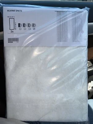 Cortinas de encaje transparente Ikea ALVINE SPETS 2 paneles (1 par) 57" x 98" blanco roto Foto 1 de 4