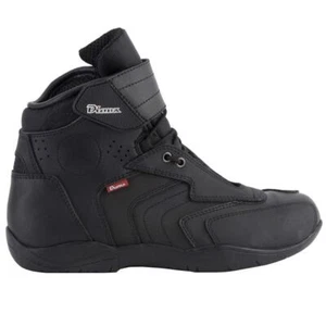 Diora Paddock Waterproof Motorcycle Boots Short Touring Motorbike Shoes Black - Picture 1 of 10