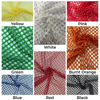 Diamond Fish Net Fabric Dress Clothing Airtex Stretch Vests Bridal 170cm Plain - Image 1 of 4