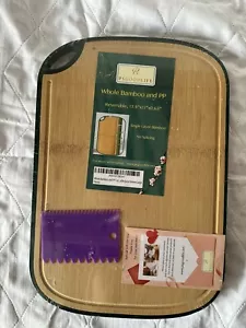 Reversible Bamboo Cutting Board 15.9” x 11” x 0.63” With Juice Groove - Picture 1 of 2