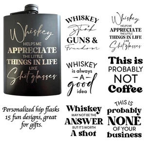 Personalized Liquor flasks, excellent for gifts Father's Day. - Picture 1 of 23