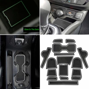 For 2018-2021 Jeep Renegade Non-slip Cup Holder Mats Door Gate Slot Storage Pad - Foto 1 di 11