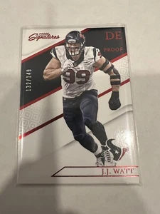 2016 Panini Prime Signatures Prime Proof Red /149 JJ Watt HOUSTON TEXANS #176 - Picture 1 of 4
