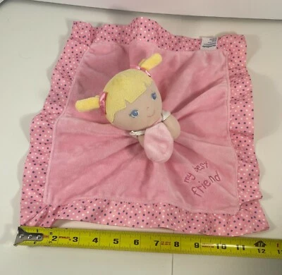 Manta de seguridad rubia de felpa Garanimals Baby Doll Lovey Pink MI MEJOR AMIGO* Foto 1 de 4