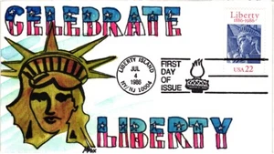 #2224 Statue of Liberty – Fox Hand Painted Cachet - Picture 1 of 1