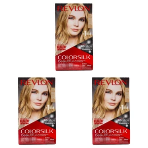 3x Revlon Colorsilk 3D Permanent Hair Color Dye w/ Keratin 73 Champagne Blonde - Picture 1 of 5