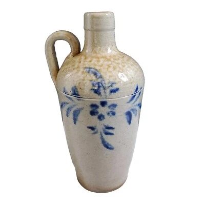 Ancienne Bouteille En Grès Au Sel Non Signée Déco Vintage Collection - Photo 1/4