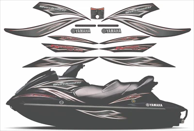 YAMAHA WAVERUNNER FX HO CRUISER 2006 Graphics / Decal / Sticker Kit  RED BLK - Image 1 of 4