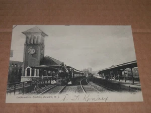 NEWARK NJ - 1901-1907 ERA POSTCARD - LACKAWANNA RAILROAD STATION - Picture 1 of 2