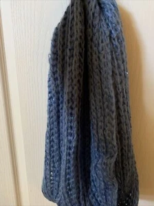 Blue Knit Infinity Loop Scarf with Sequins $24. We Sell Locally For 19.97 - Picture 1 of 4