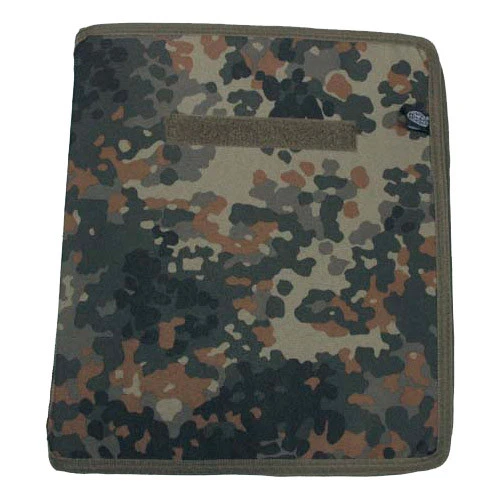 MILITARY ZIP-ROUND A4 WRITING CASE 4 RING BINDER STUDENT CADET BW FLECKTARN CAMO - Image 1 of 1