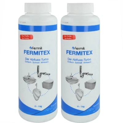 Fermit Rohrreiniger Fermitex Pulver Abflussreiniger 12001 1kg Dose 2 Stück - Bild 1 von 2