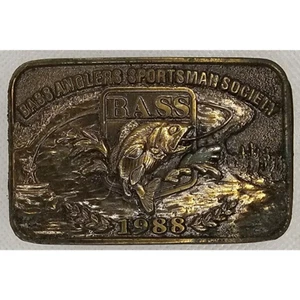 Vintage 1988 B.A.S.S. Belt Buckle - Picture 1 of 4