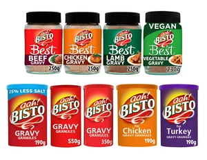 Best Gravies Turkey Chicken Lamb Onion Gravy Granules Vegetable Bisto - Picture 1 of 18