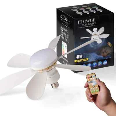 30W 40W E27 Ceiling Fans With Remote Control Light LED Lamp Fan Smart Silent - Image 1 of 4