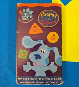 Blues Clues Shapes & Colors! (VHS) Nick Jr Nickelodeon Steve Kids Show Blues Dog - Imagen 1 de 15