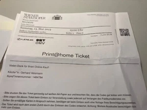 Tickets Wiener Staatsoper - Bild 1 von 2