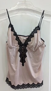 Jezebel Pink Black Cami Lingerie Babydoll Size Medium - Picture 1 of 3