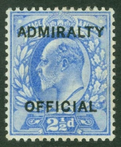 SG O105 2½ ultramarine Admiralty official. A fine very lightly mounted mint... - Picture 1 of 1