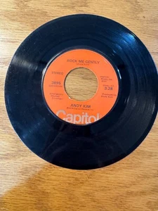 Andy Kim...."Rock Me Gently Part 1 & 2" 45 RPM 7" Vinyl Record - Foto 1 di 2