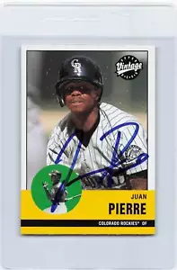 2001 Ponte Superiore Vintage #336 Juan Pierre Rockies Firmato Auto *J1172 - Foto 1 di 2