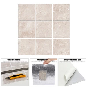 29.5x29.5cm 3D Floor Tiles Peel And Stick PVC Flooring Kitchen Bathroom Office - Picture 1 of 15