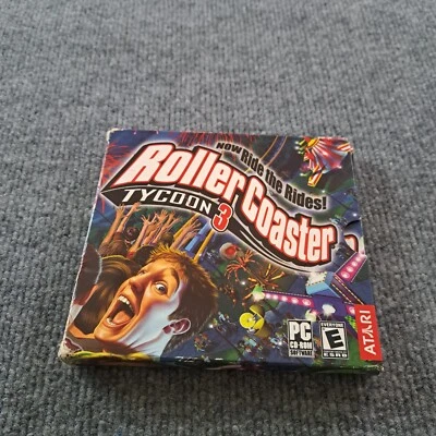 Roller Coaster Tycoon 3 PC CD Rom Video Game Scholastic Atari With Manual - Image 1 of 4