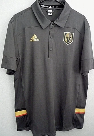 Men's Adidas Vegas Golden Knights Hockey Tech Polo Shirt L NWT Cover