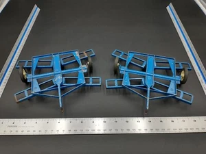 Lot of 2X Vintage ERTL Die-Cast Blue Disc Plow Cultivators (Missing Discs) #1741 - Picture 1 of 9