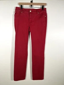"Jeans al tobillo So Slimming by Chico's 0,5 rojos regulares 30 entrepiernas 31"" cintura" - Imagen 1 de 8